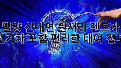 밀양 산내면 원서리 렌트카: 전기차 포함, 편리한 대여 정보